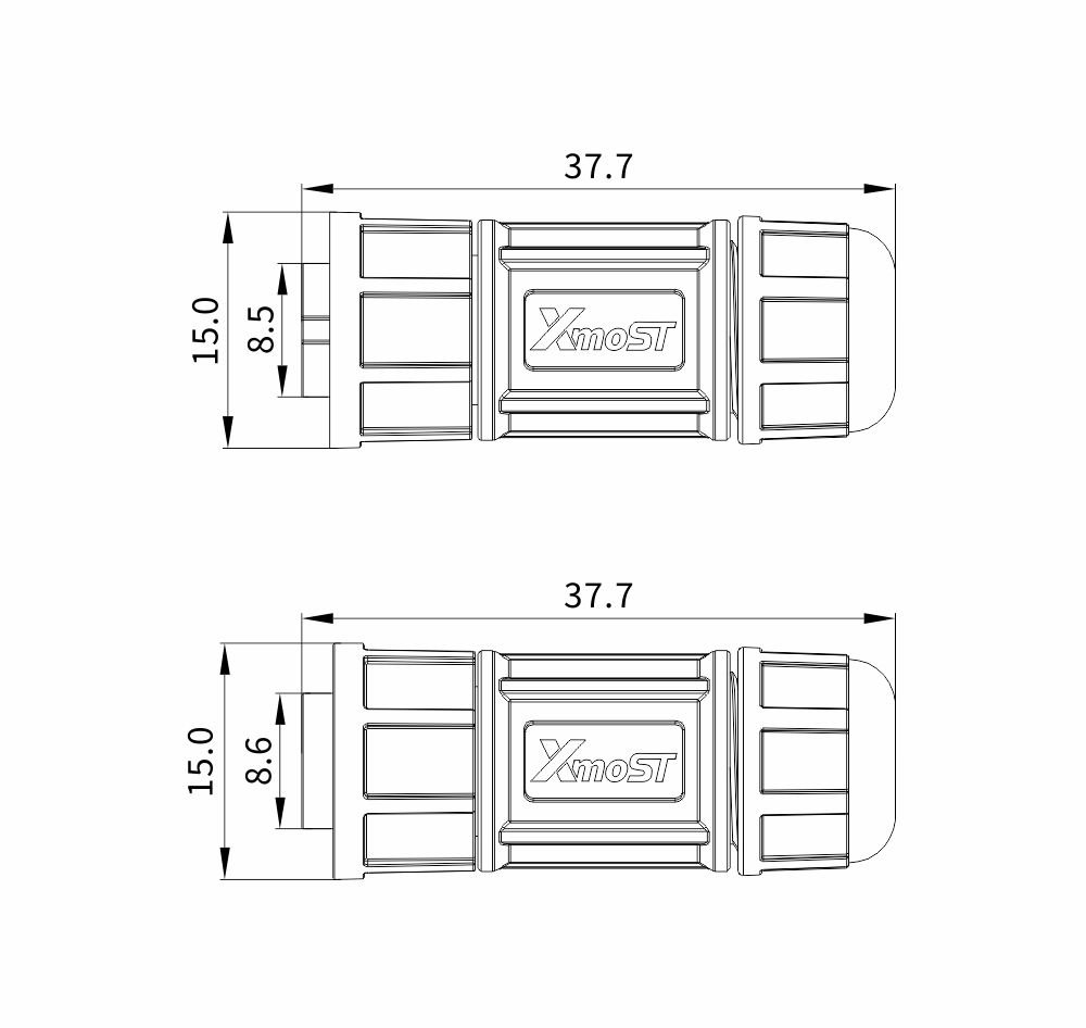 M12 3-Pin Female Assembly Straight Plug – Threaded Coupling, On-Site Wiring, Vibration-Proof for Factory Automation 1