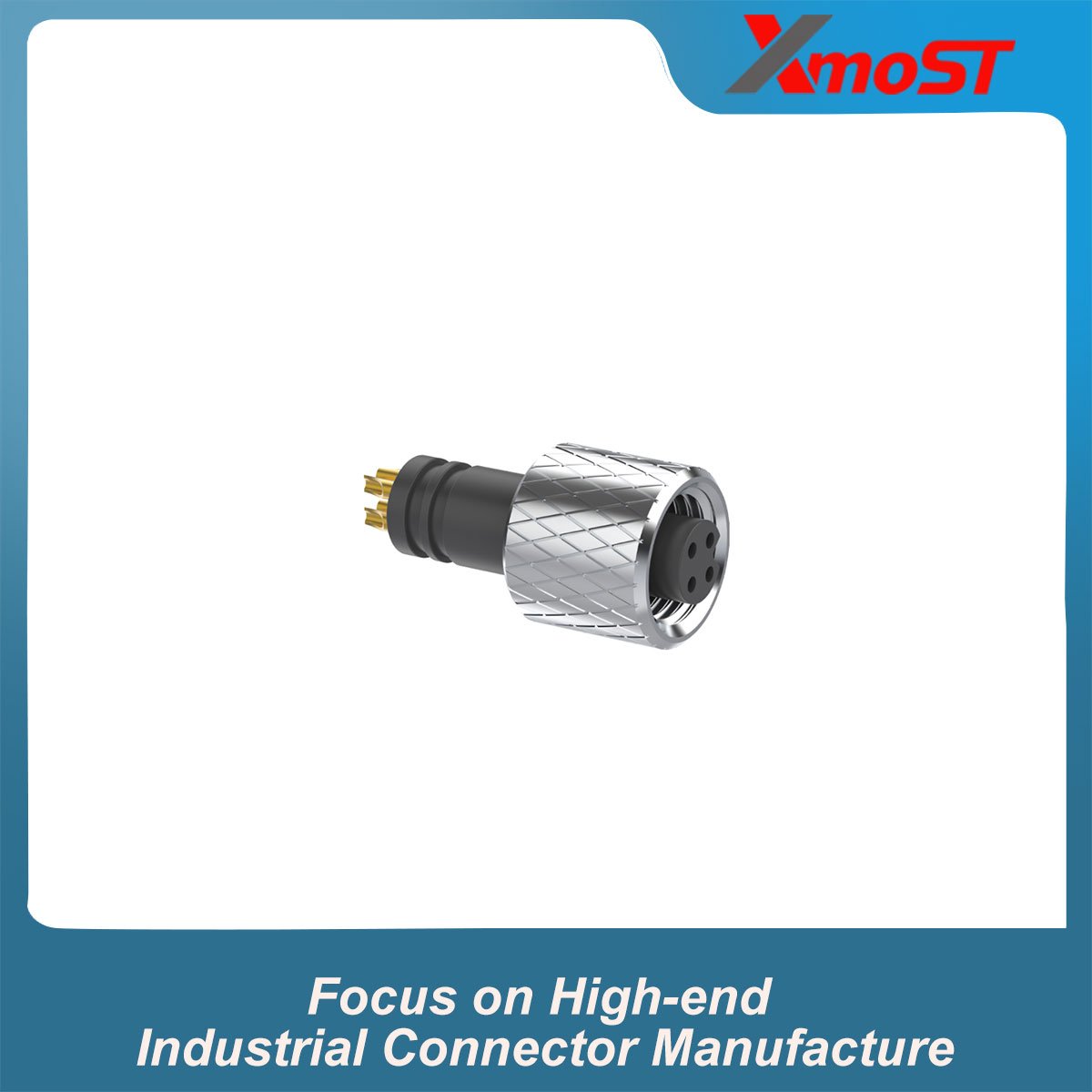 M5 Connector A-Code 4-Pin Female Straight Raw Plug, Solder, IP67 M5 Connector A-Code 4-Pin Female Straight Raw Plug, Solder, IP67 - Image 3