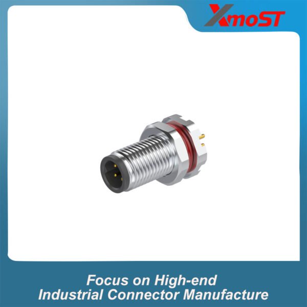M5 Connector A-Code 3Pin Male Straight Terminal Resistor Plug, SMD, IP67
