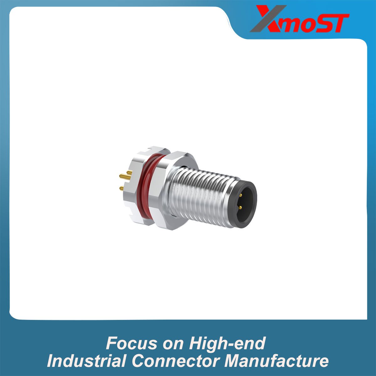 M5 Connector A-Code 3Pin Male Straight Terminal Resistor Plug, SMD, IP67 M5 Connector A-Code 3Pin Male Straight Terminal Resistor Plug, SMD, IP67 - Image 3
