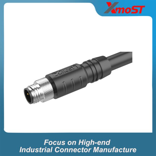 M8 A-Code 3Pin Male Molded Connector
