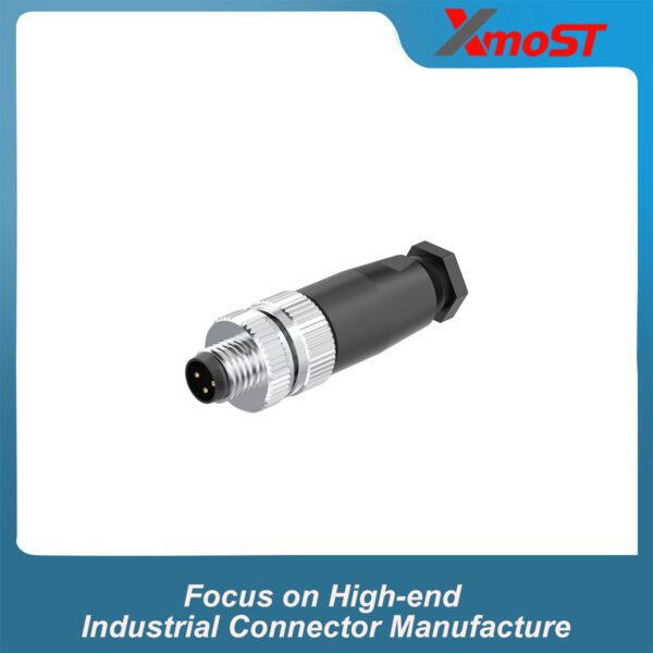 M8 A&B-Code 3-Pin Male Plastic Straight Assembled Connector