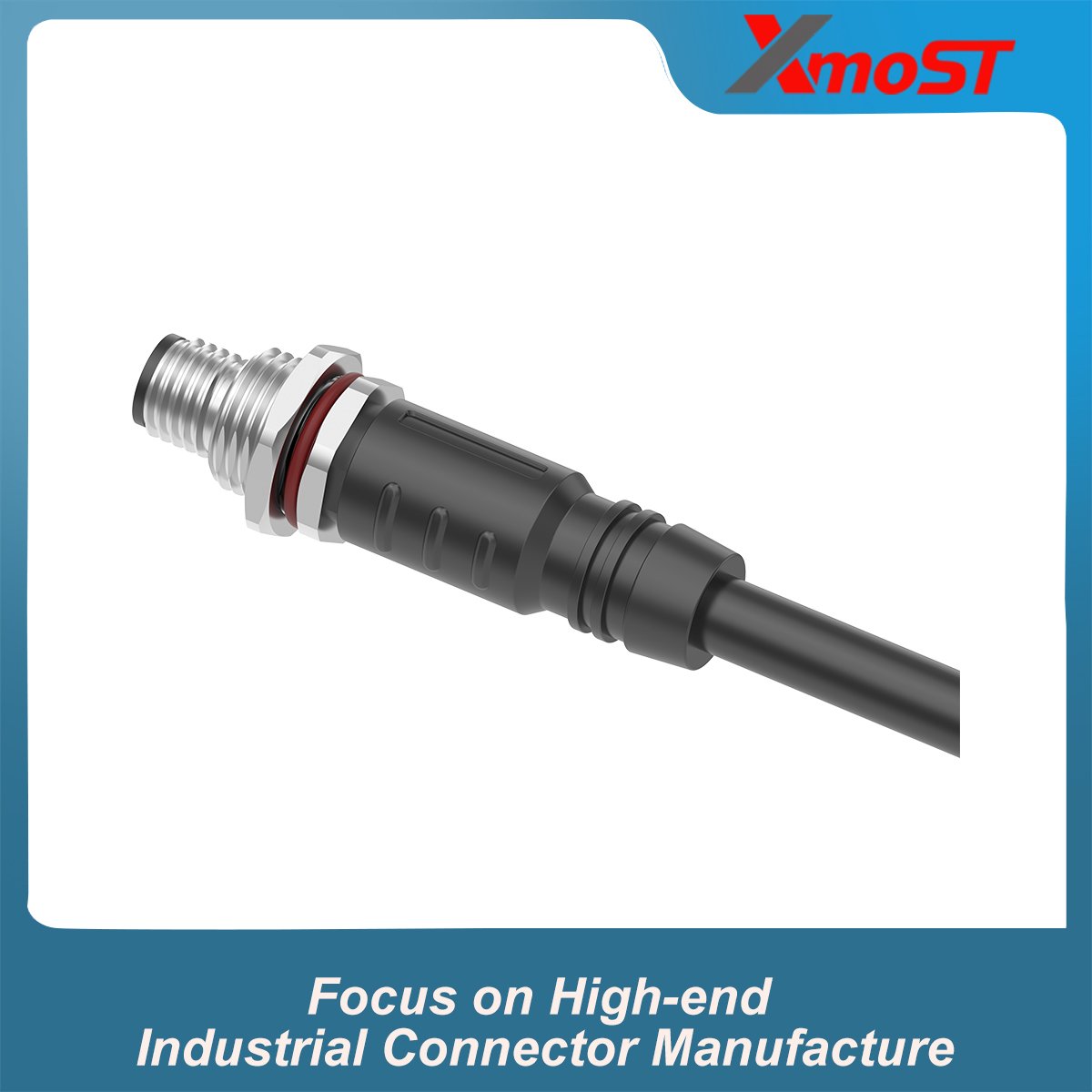 M8 B-Code 5-Pin Male Straight Molded Connector M8 B-Code 5-Pin Male Straight Molded Connector - Image 4