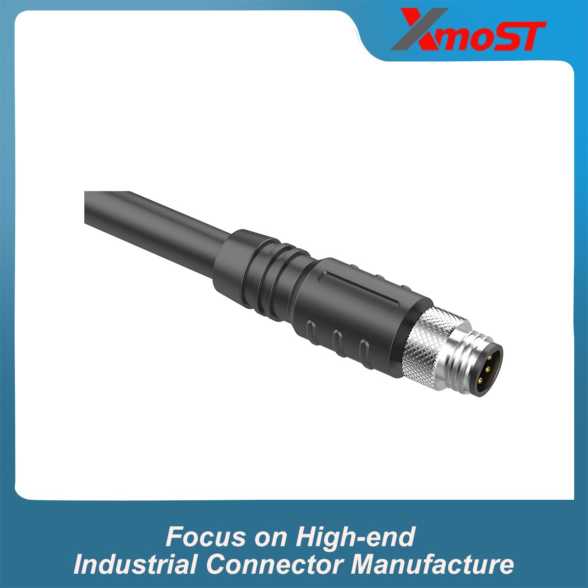 M8 B-Code 5Pin Male Straight Molded Connector M8 B-Code 5Pin Male Straight Molded Connector - Image 2