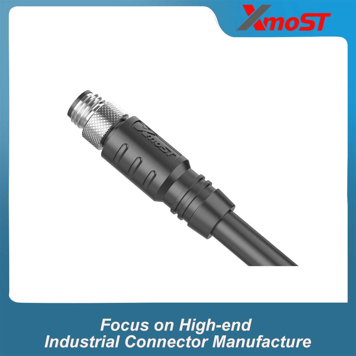 M8 B-Code 5Pin Male Straight Molded Connector M8 B-Code 5Pin Male Straight Molded Connector - Image 4