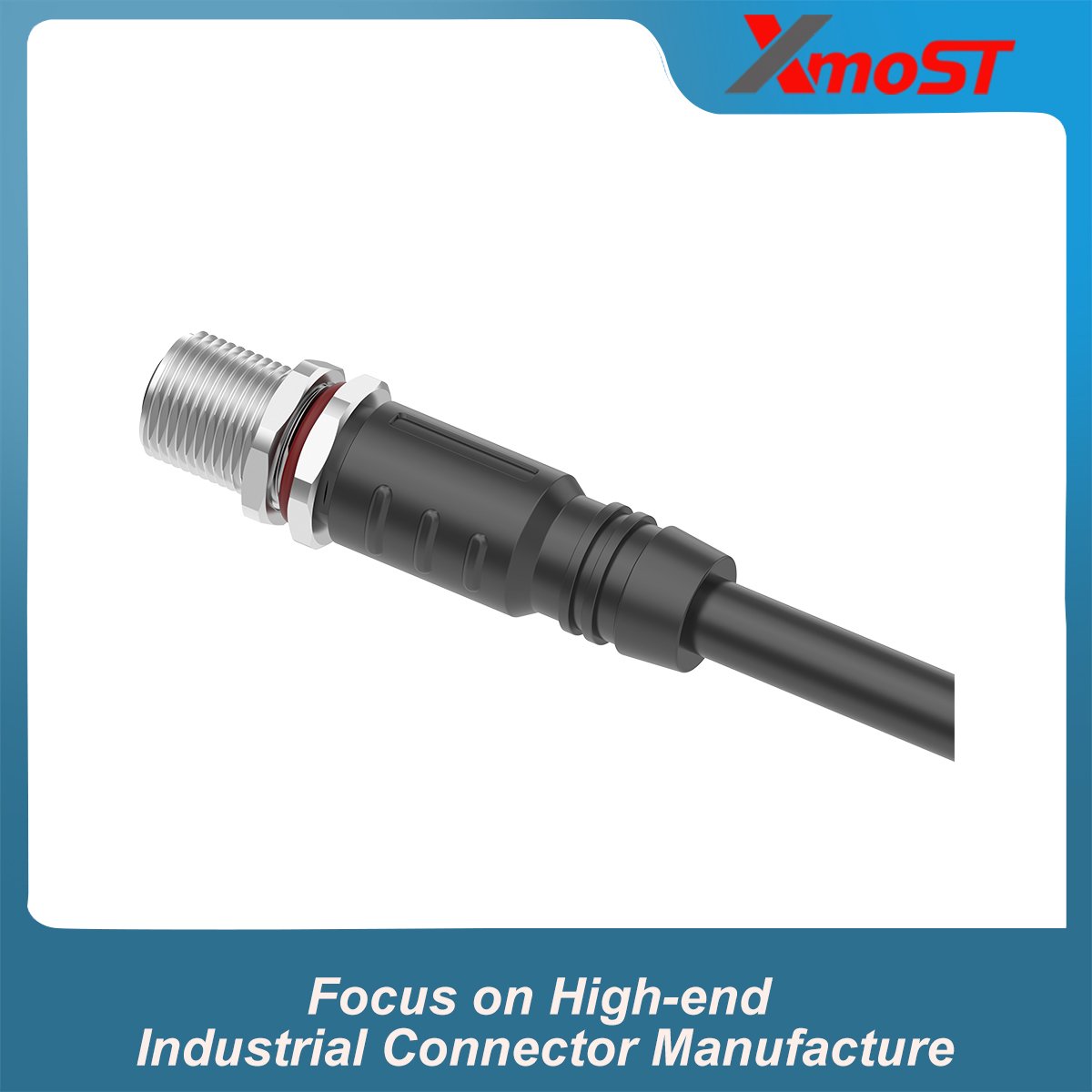 M8 D-Code 4-Pin Female Straight Molded Connector M8 D-Code 4-Pin Female Straight Molded Connector - Image 4