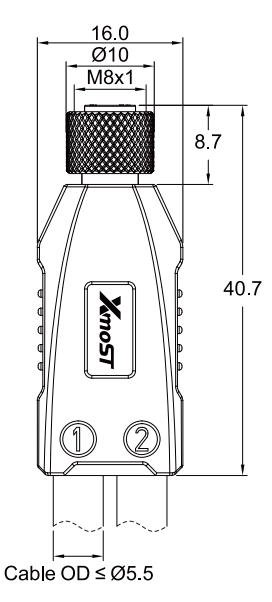 M8 A&B-Code 4-Pin Female 1-to-2 Splitter Connector