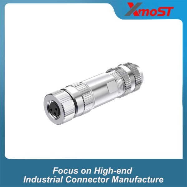 M8 A-Code 3-Pin Female Straight Assembled Connector