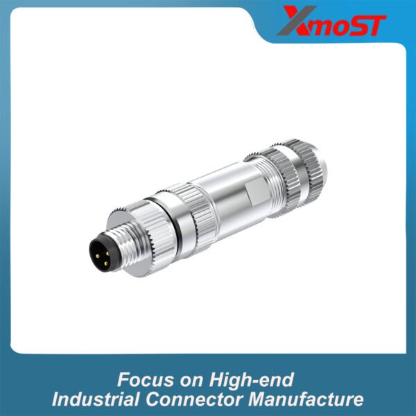 M8 A-Code 3-Pin Male Straight Assembled Connector