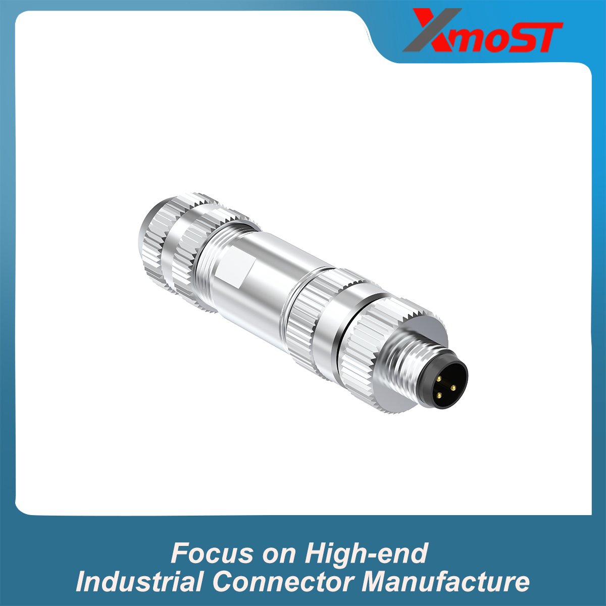 M8 A-Code 3-Pin Male Straight Assembled Connector M8 A-Code 3-Pin Male Straight Assembled Connector - Image 3