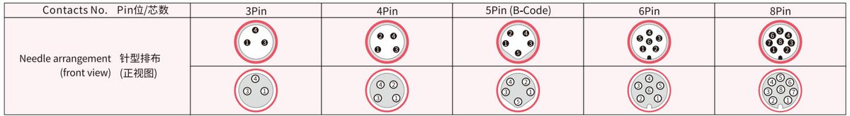 M8 B-Code 5-Pin Female Straight Molded Connector 1