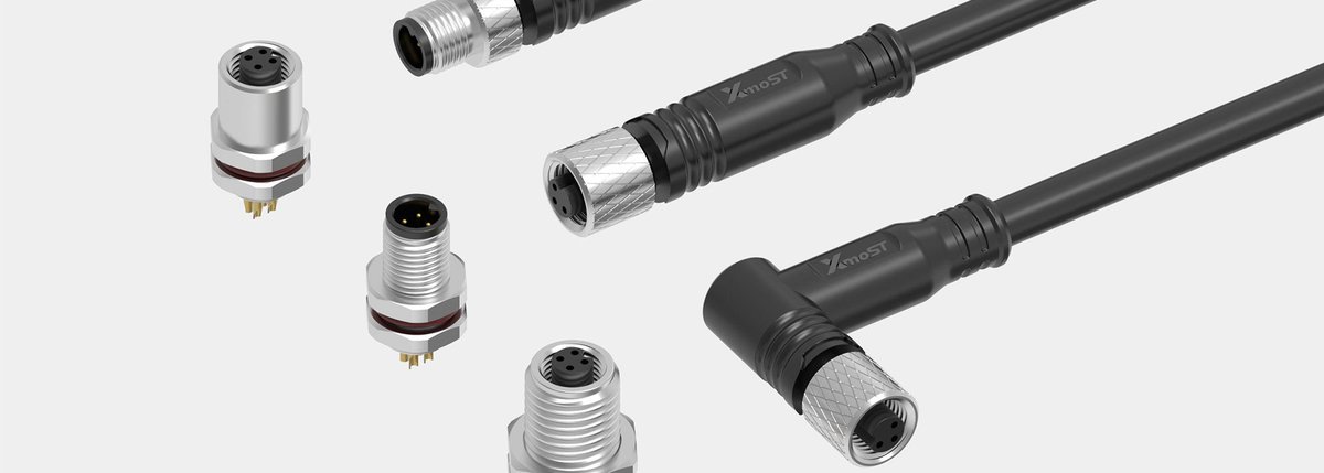 XMOST M5 circular connectors