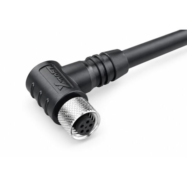 M8 A-Code 3Pin Female Right-Angle Molded Connector